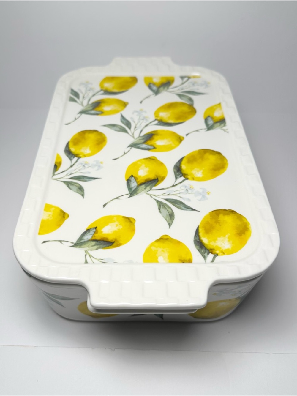 2-Lemon EuroGarden Oval & Rectangle Oven To Table Lidded Casserole Baker 3 in 1 - Picture 9 of 16